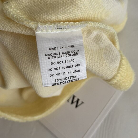 YLLW The Label Jette Zip Vest Yellow Floral Terrycloth Top NWT - Picture 8 of 8